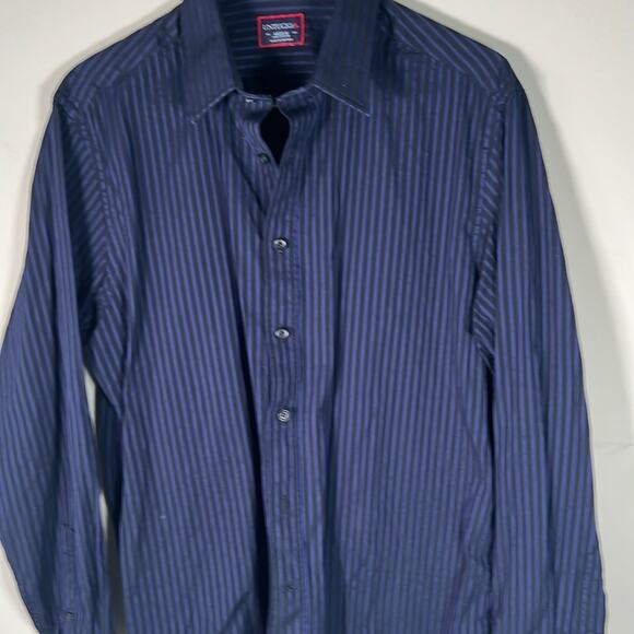 - New UNTUCKit blue stripe medium fit wrinkle free long sleeve button up s… - Picture 1 of 5